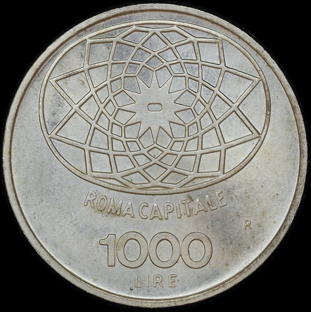 Italy 1970 Silver 1000 Lire KM# 101 Choice Uncirculated product image