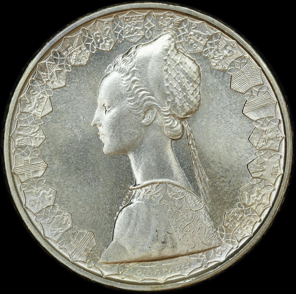 Italy 1969 Silver 500 Lire KM# 98 Choice Uncirculated product image