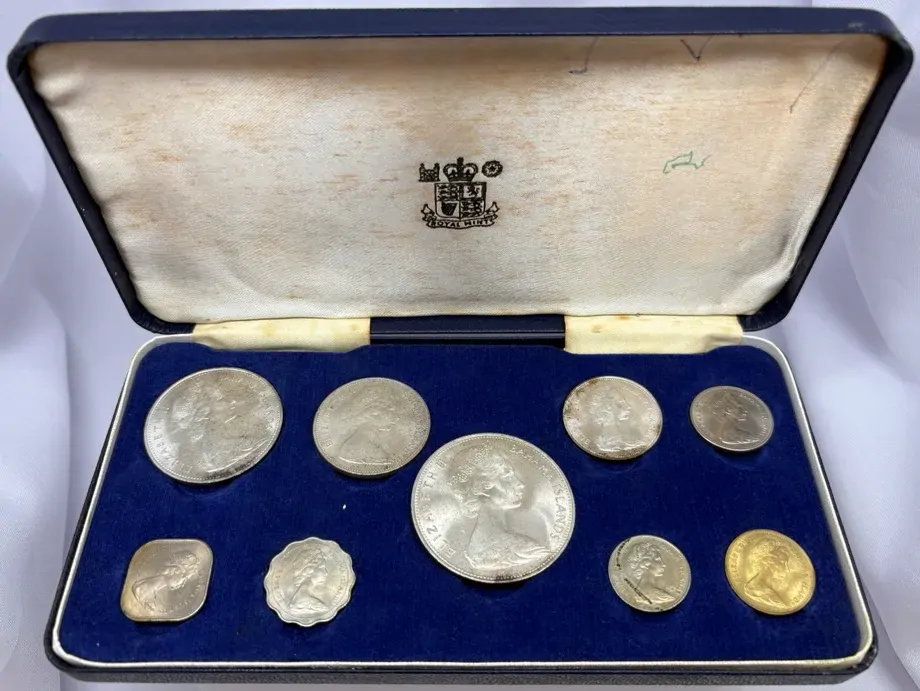 Bahamas 1966 Silver Uncirculated (9) Coin Set