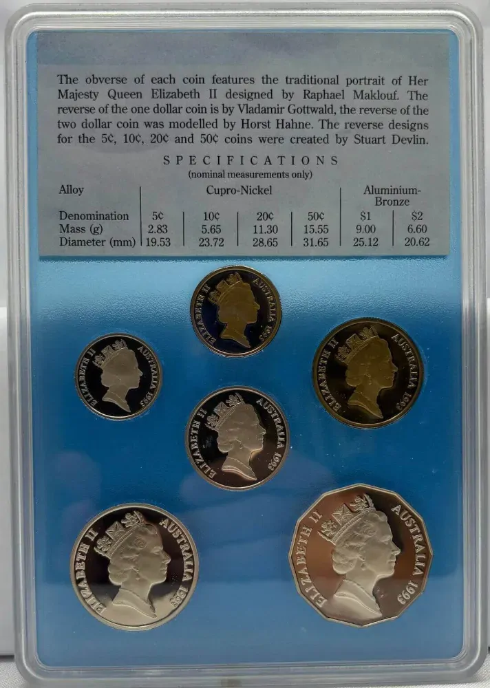 Australia 1993 Proof Coin Set Landcare Damaged Packaging product image