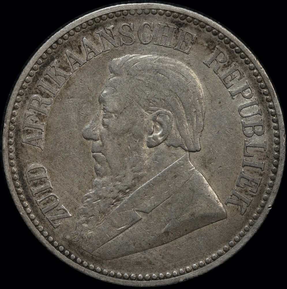South Africa 1892 Silver 2 1/2 Shillings KM#7 Very Fine product image