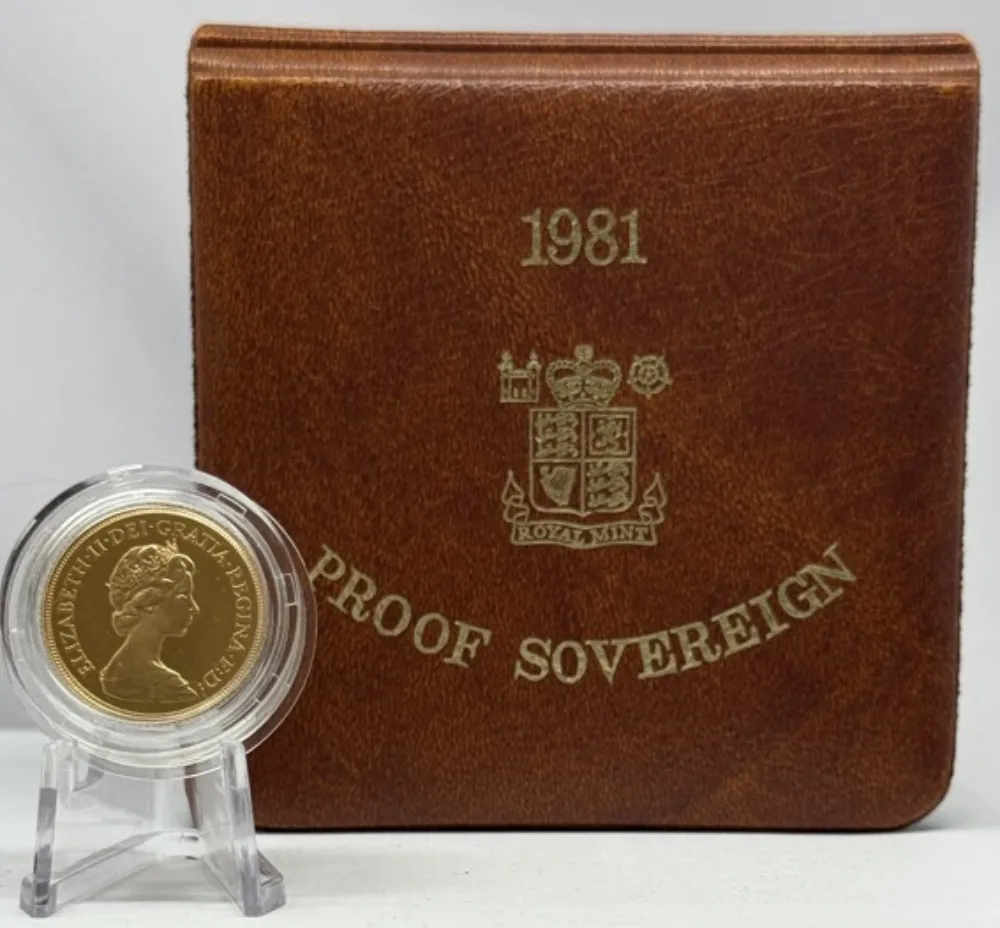 1981 Gold Proof Sovereign In Presentation Case