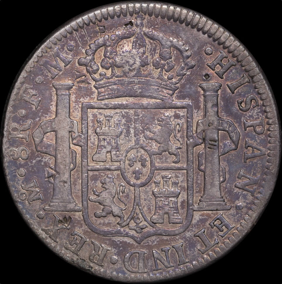 Mexico 1795 Silver 8 Reales KM# 109 Chopmarks good Fine