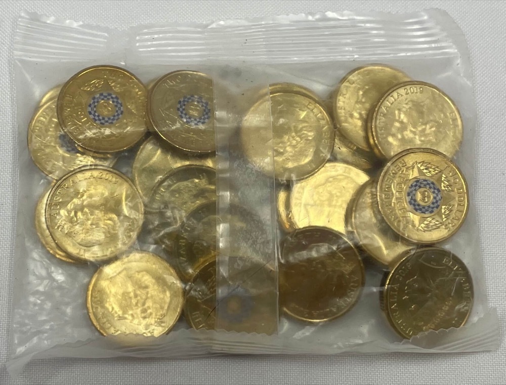 2019 Coloured $2 Security Bag of 25 Coins Police Remembrance Day product image