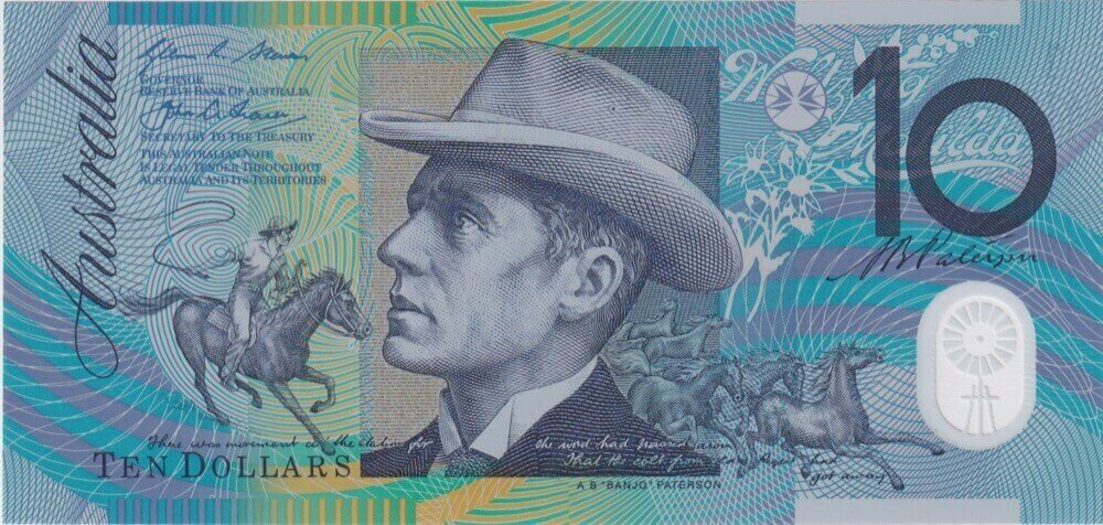 2015 $10 Note Stevens/Fraser Radar Number AI15 900951 R323 Uncirculated
