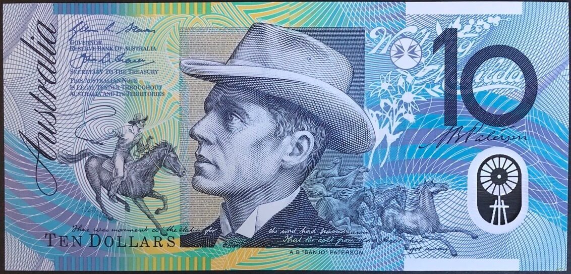 2015 $10 Note Stevens/Fraser DF15 First Prefix R323L Uncirculated