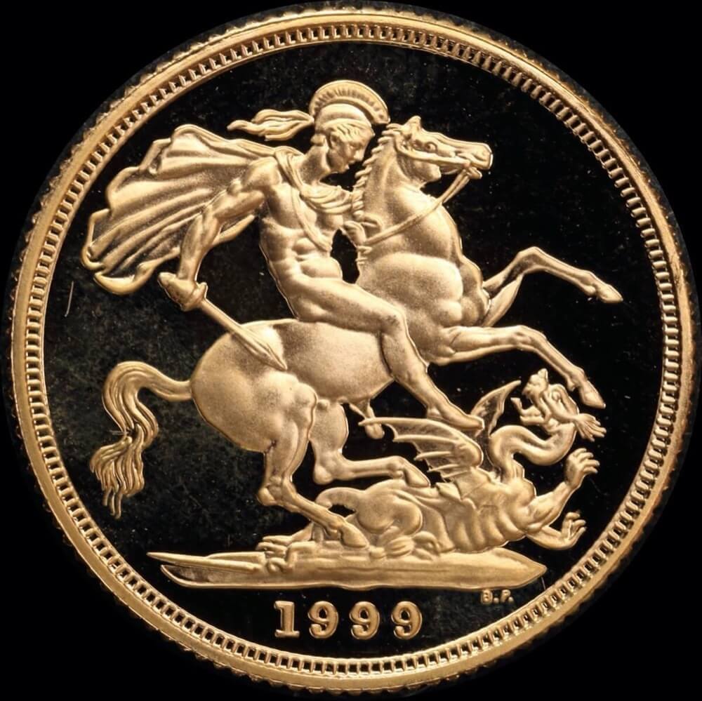 1999 Gold Proof Sovereign Elizabeth II S#SC4 In Presentation Case product image