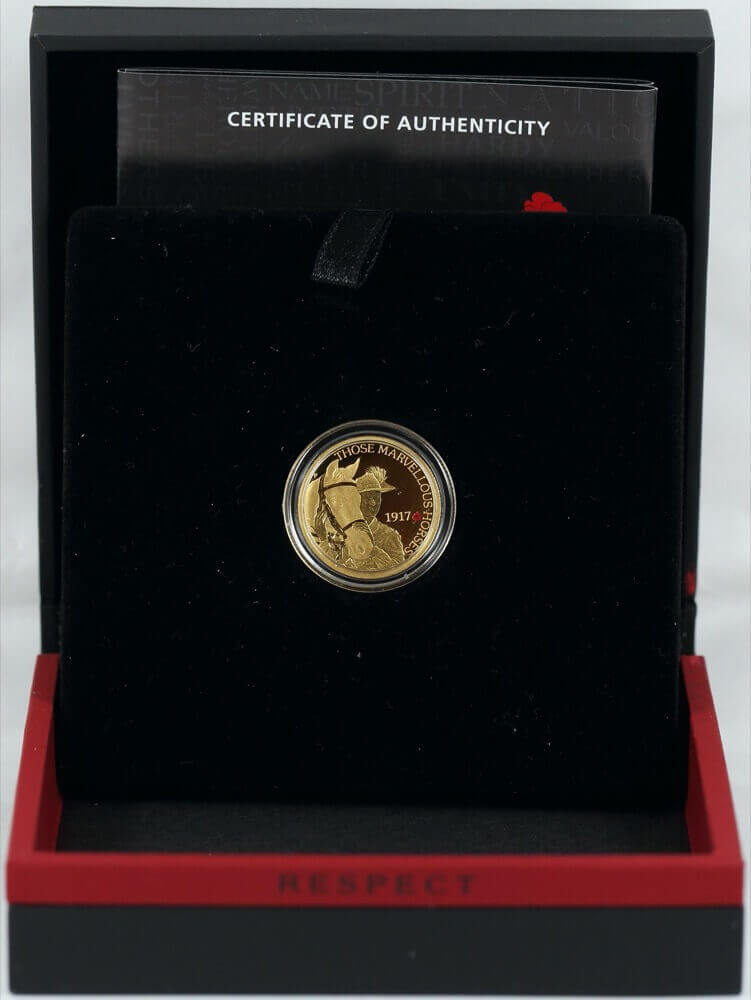 2017 Gold Quarter Ounce Proof Coins ANZAC Spirit 100th Anniversary Proof Coin Series - Those Marvellous Horses product image