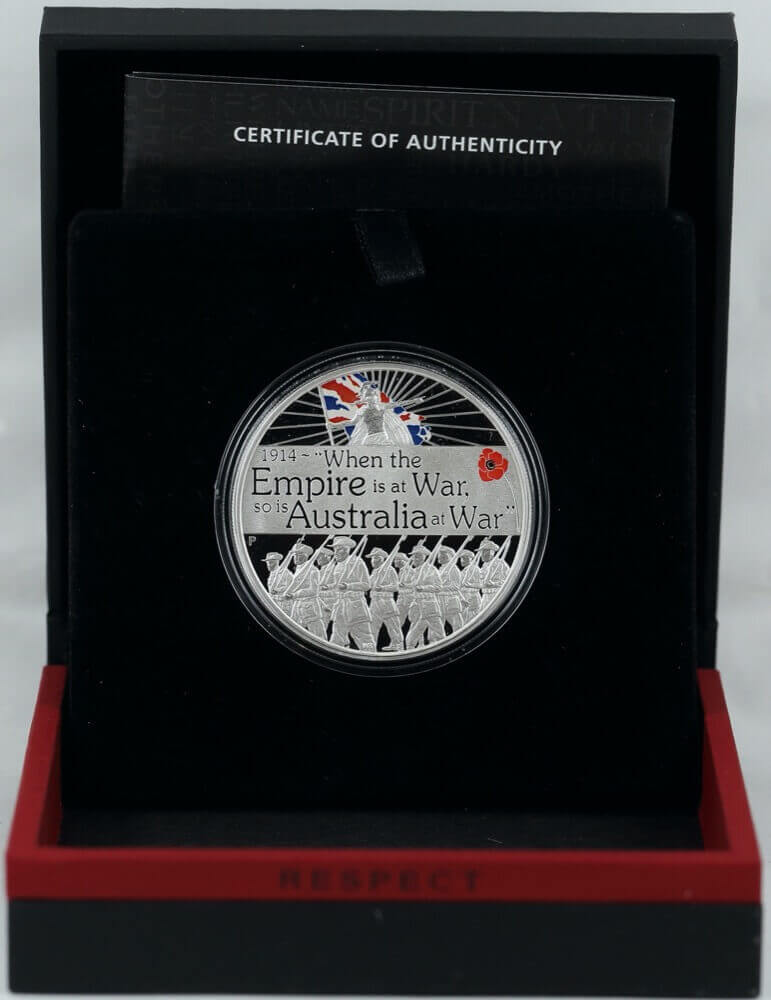 2014 Silver 1oz Proof Coin ANZAC Spirit 100th Anniversary - Empire at War product image