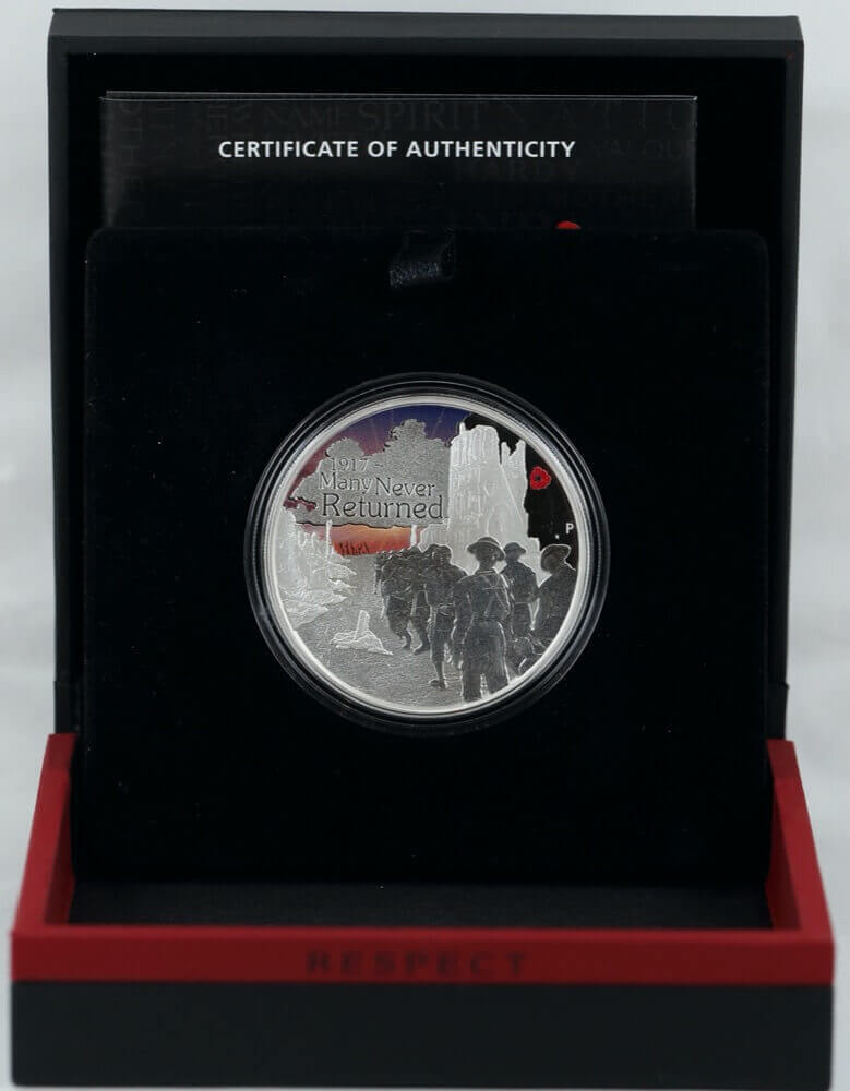 2017 Silver 1 Ounce Proof Coin ANZAC Spirit 100th Anniversary Proof Coin Series - Many Never Returned