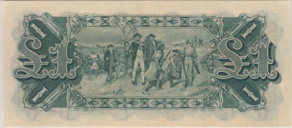 1927 One Pound Riddle/Heathershaw R26 PCGS AU58