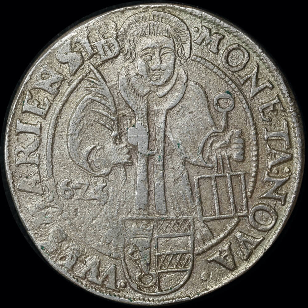 WA Museum Silver Medallion ca 1980's 1624 Wismar Thaler ex Batavia Shipwreck C# W/3 Uncirculated product image