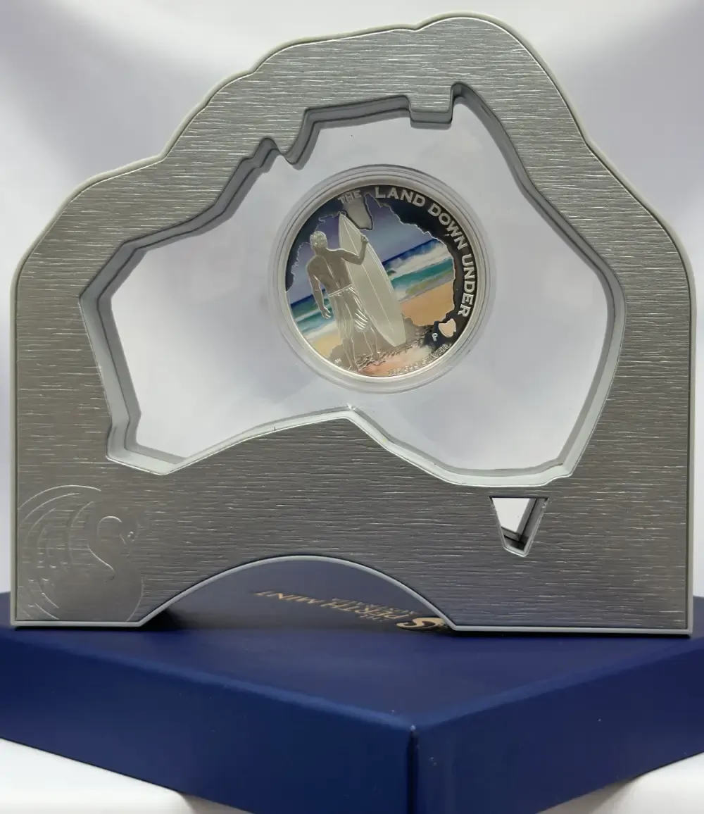 2013 Silver 1 oz Proof The Land Down Under Surfing