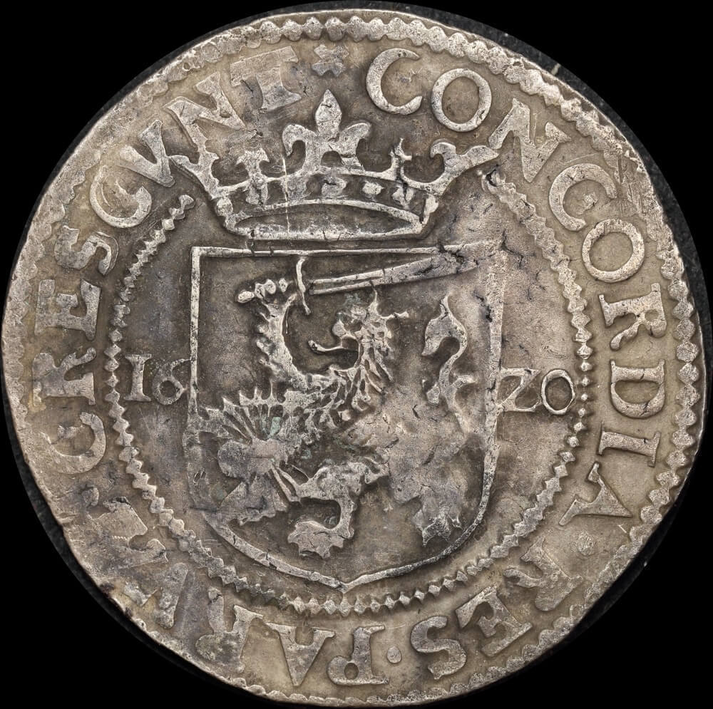 Netherlands (Gelderland) 1620 Silver Rijksdaalder ex Batavia shipwreck Dav# 4828 Very Fine