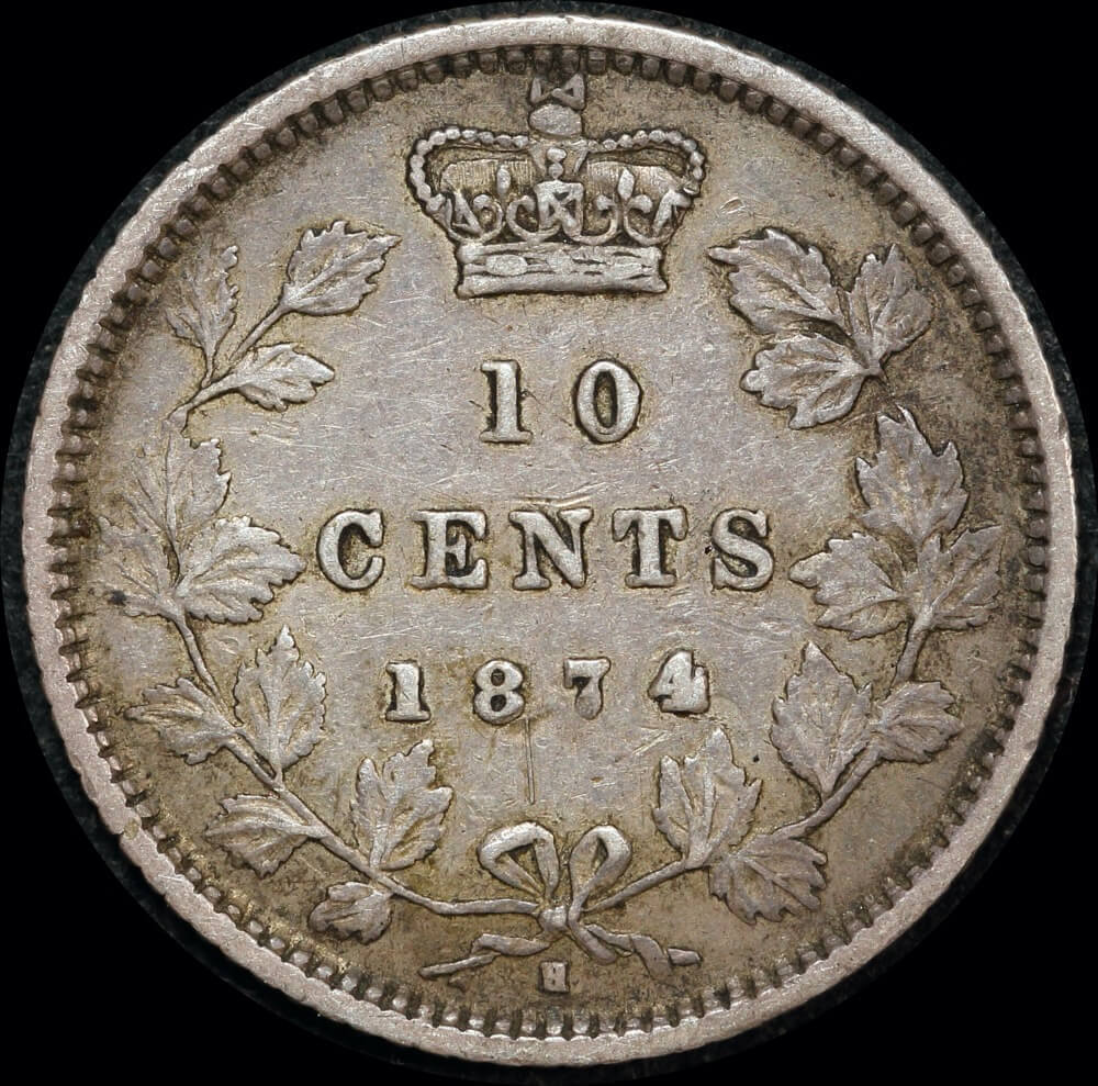 Canada 1874 Silver 10 Cents KM# 3 Extremely Fine product image