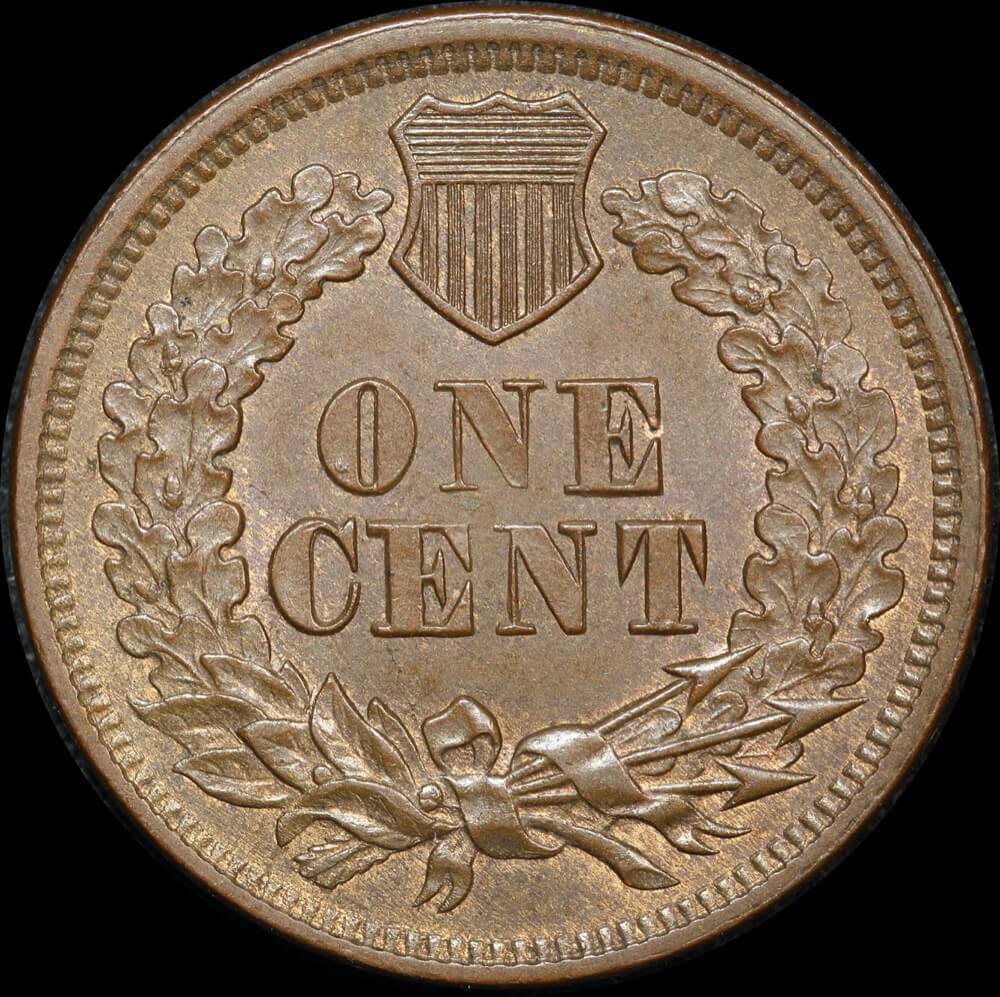 United States 1869/69 Overdate Copper Indian Head Cent - PCGS MS64BN product image