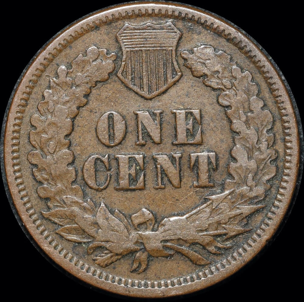 USA 1871 Copper Indian Head Cent KM# 90a Fine product image
