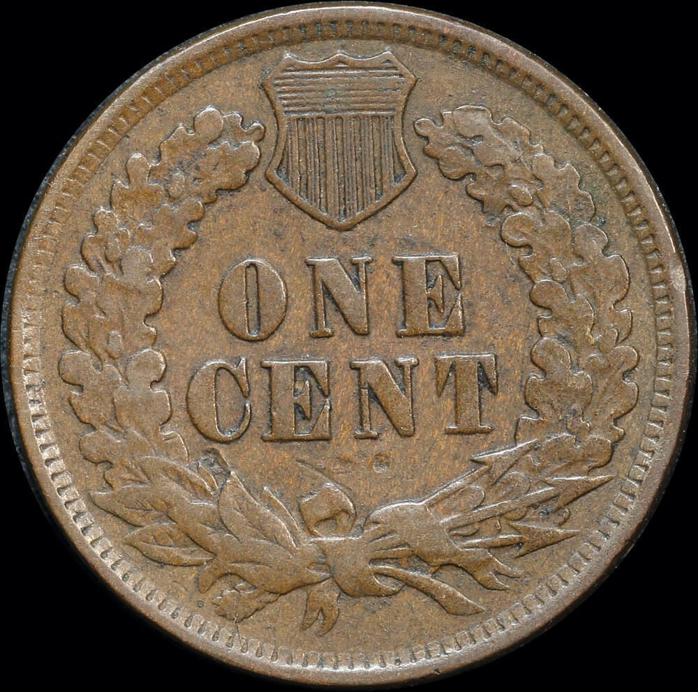 United States 1878 Copper Indian Head Cent KM# 90a Very Fine product image