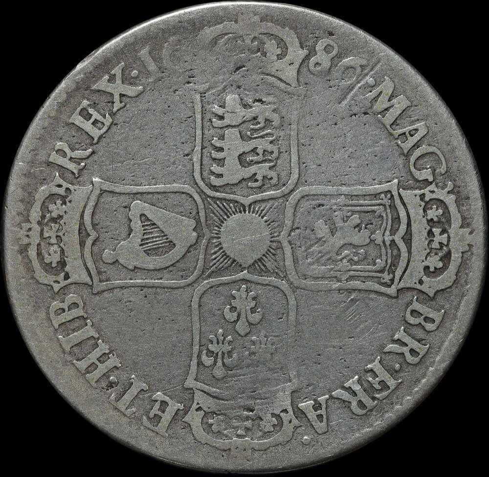 1686 Silver Half Crown James II S#3408 Very Good product image