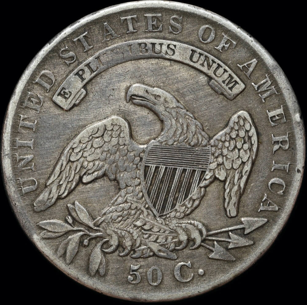 USA 1837 Silver Half Dollar Reeded Edge KM# 58 AVF product image