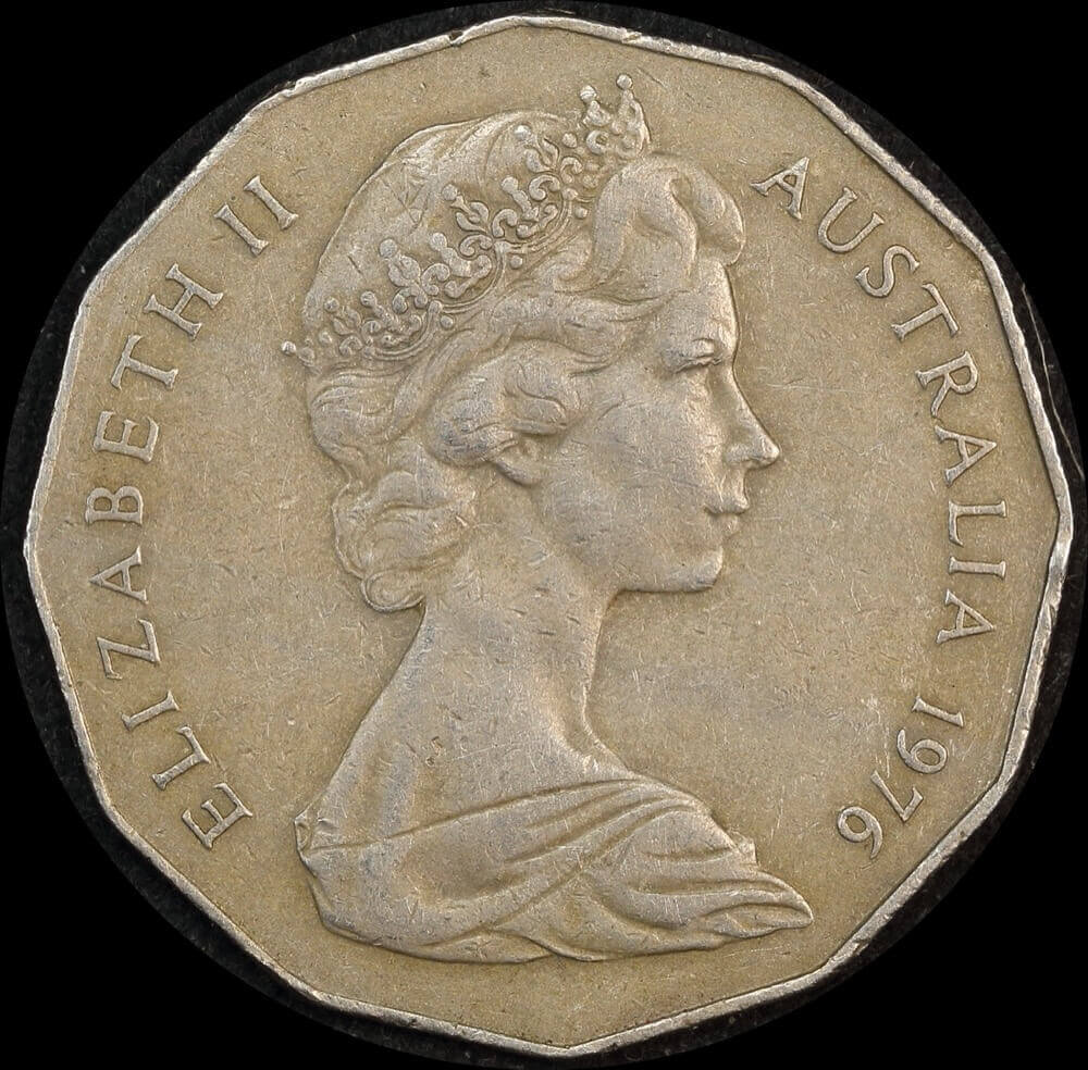 Australia 1976 50 cents Split Planchet Error Obverse only Very Fine product image