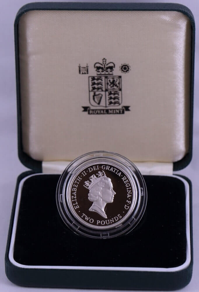 1995 Silver 2 Pound Proof Coin Elizabeth II S#K5 WWII 50th Anniversary - Dove product image