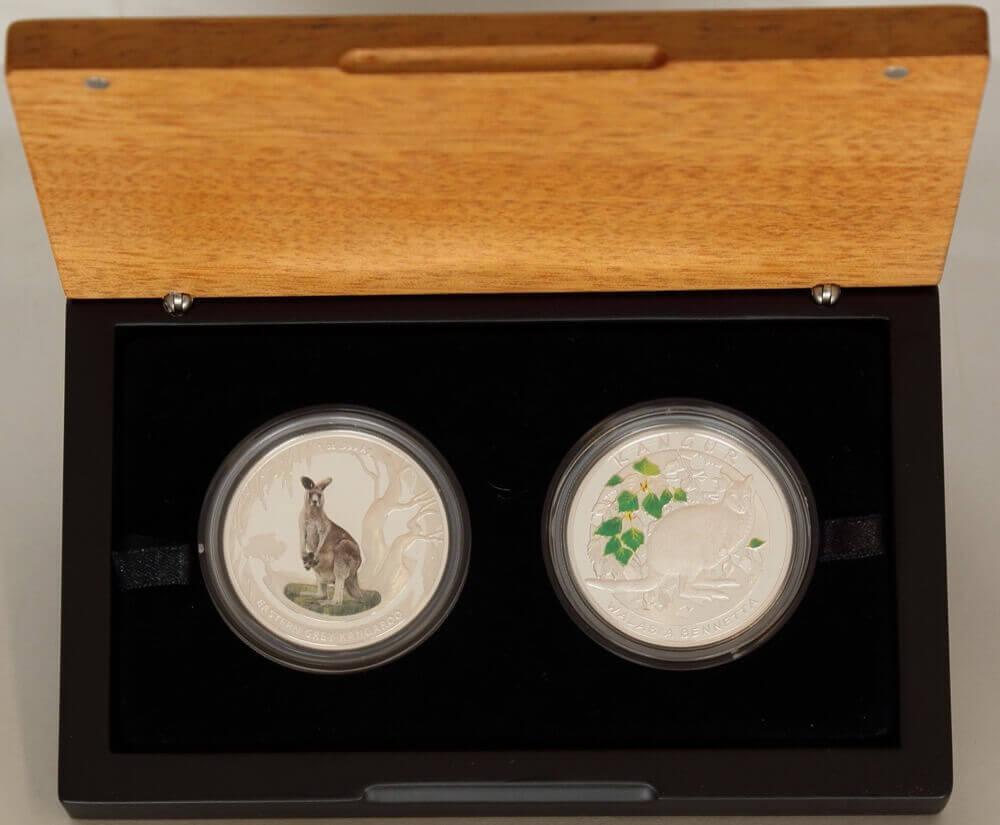 2013 Silver 2 Coin Set Kangaroos of the World product image