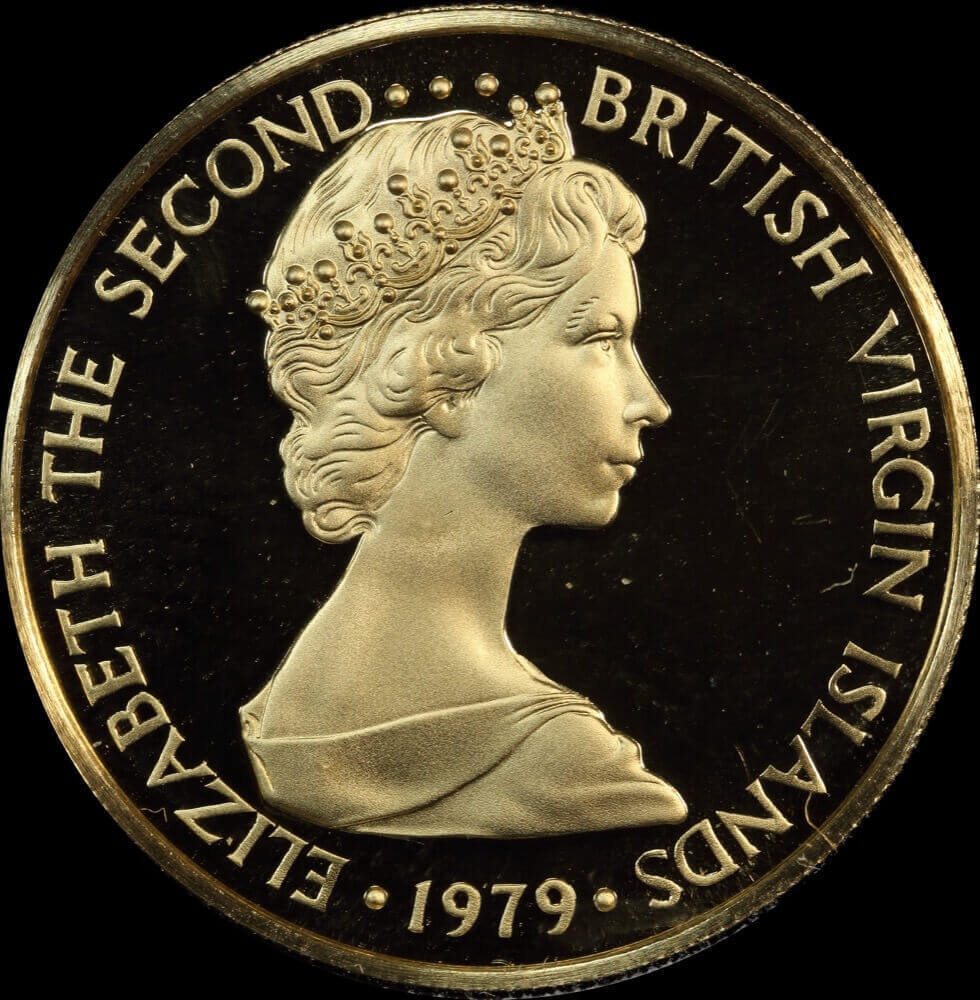 British Virgin Islands 1979 Gold Proof 100 Dollars KM#25 Sir Francis Drake product image