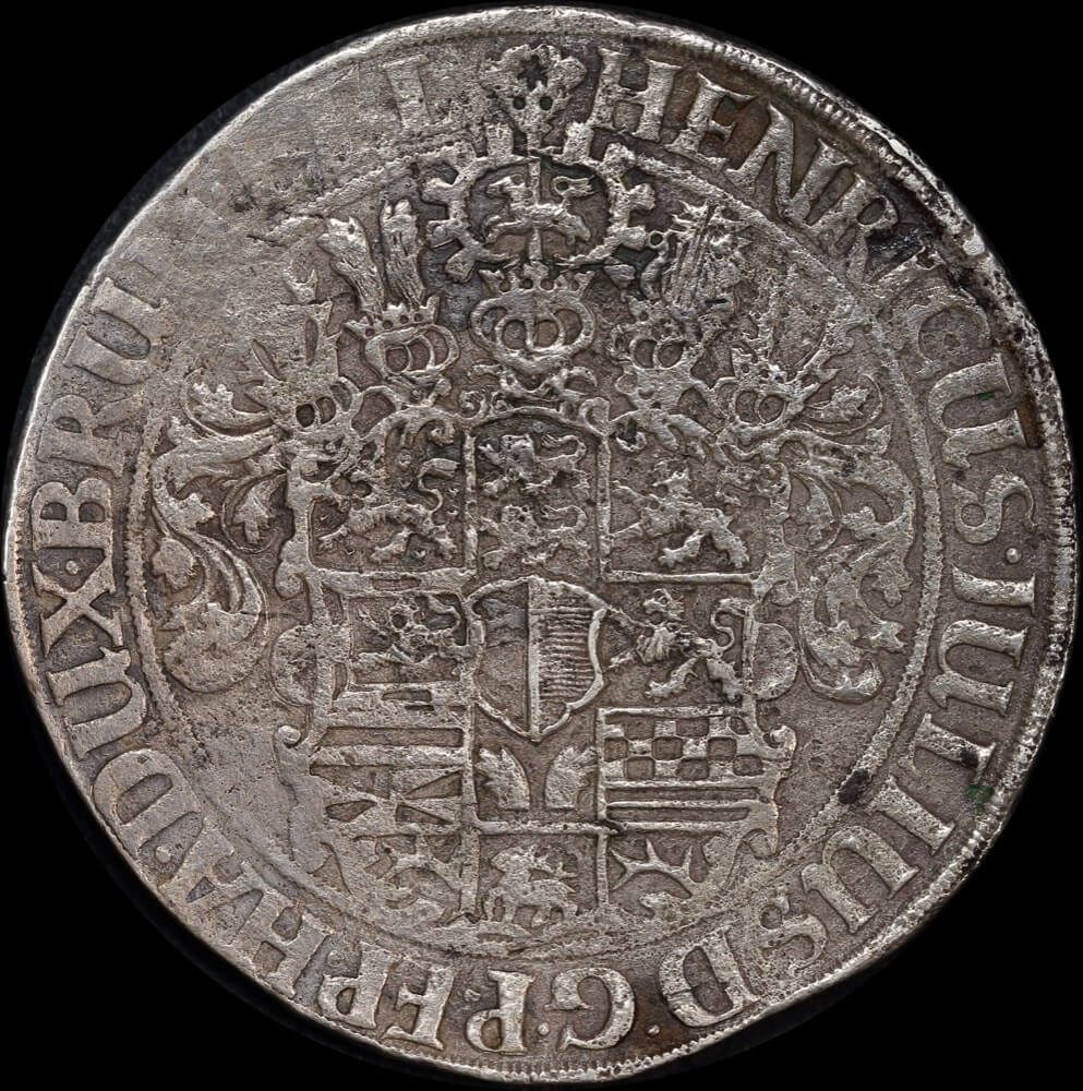 German States (Brunswick Wolfenbuttel) 1600 Silver Thaler Dav# 6285 AVF Ex Batavia shipwreck