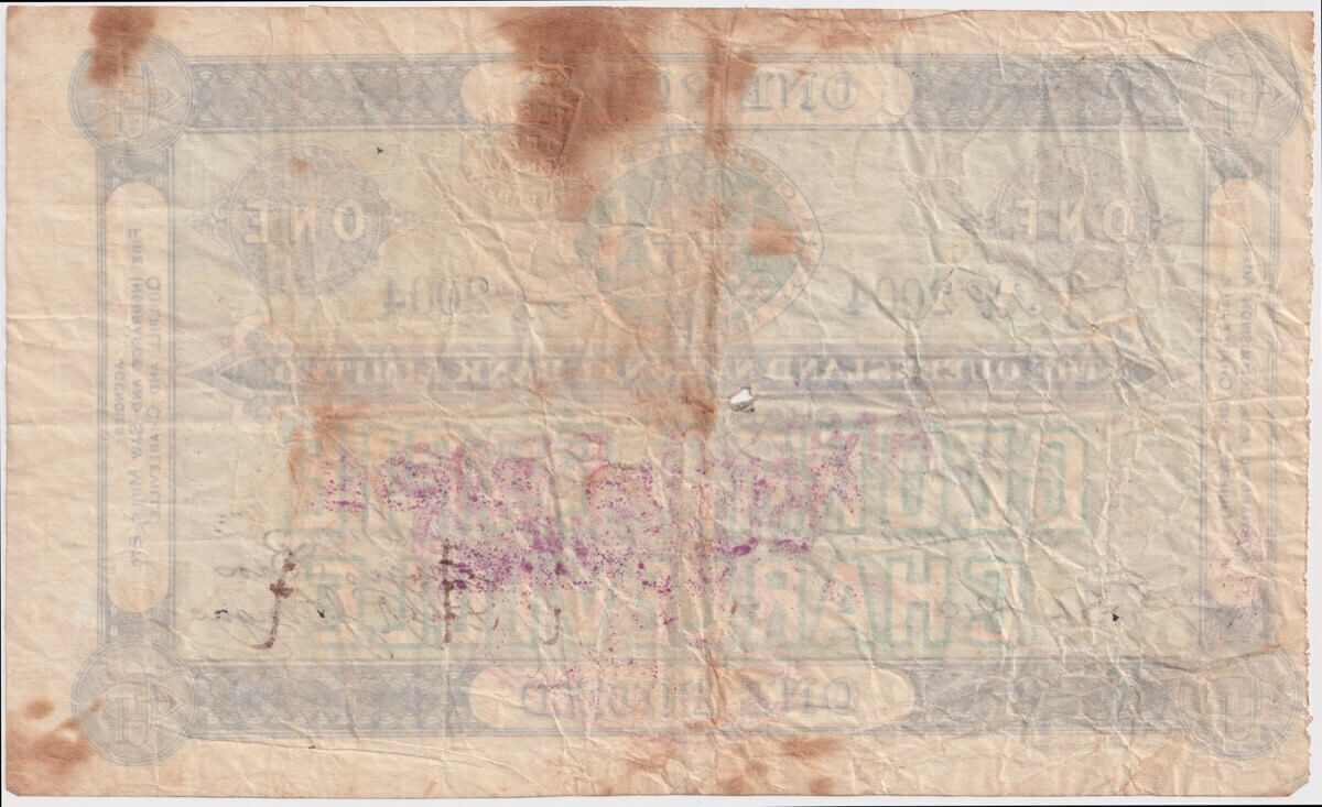 George Espie (Charleville) One Pound Private Trader's Note 1919 Fine