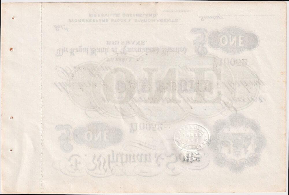 Whitman & Sons (Birdsville) One Pound Private Trader's Note about Unc