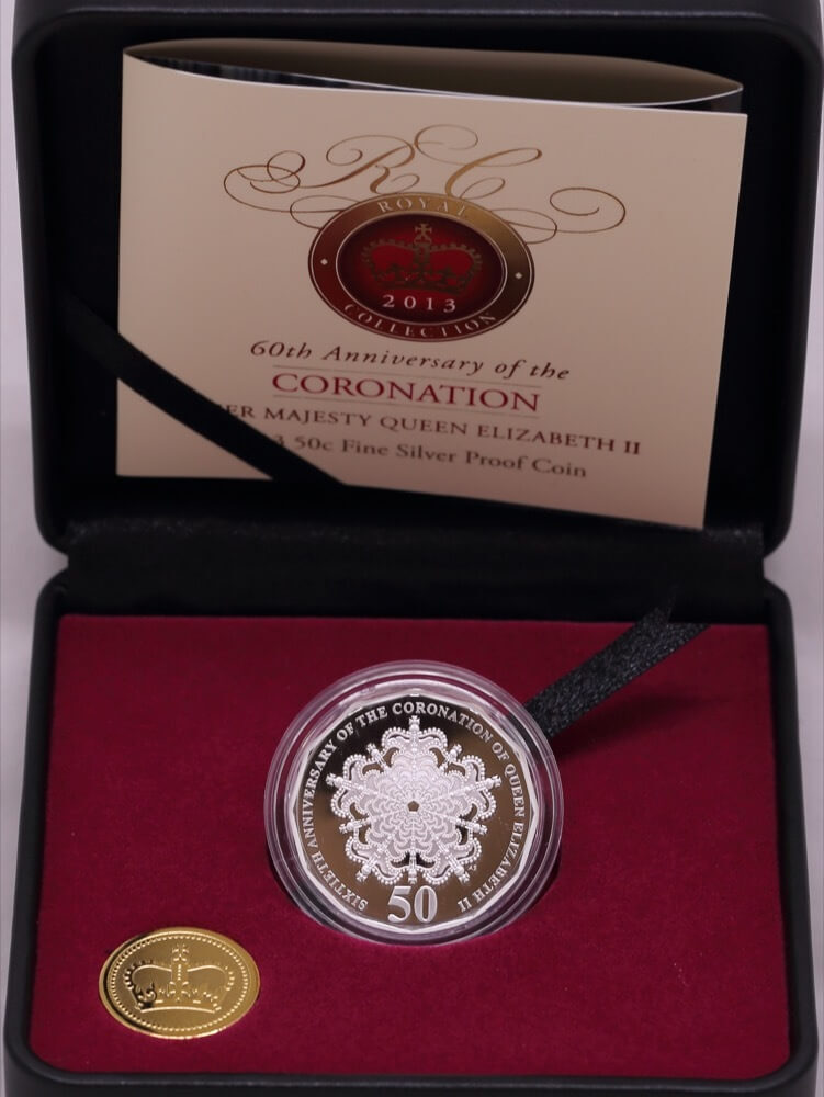 2013 Silver 50 Cent Proof Coin 60th Anniversary of the Coronation of Elizabeth II product image