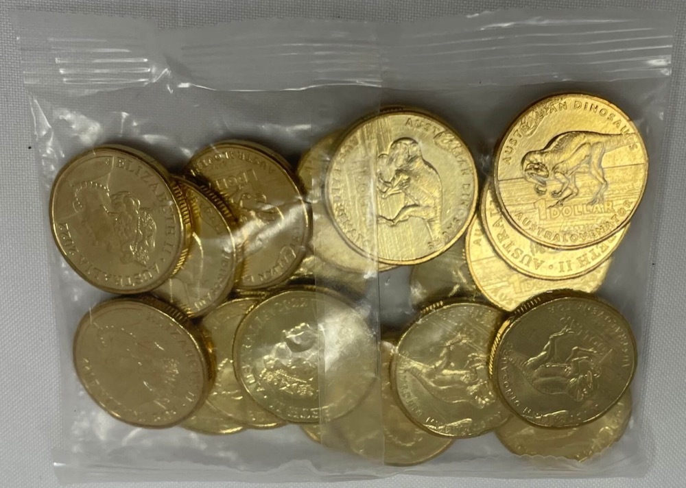 2022 $1 Security Bag of 20 Coins Australian Dinosaurs Australovenator Wintonenis product image