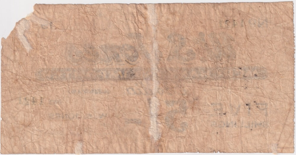 WS Jones (Boulia) 1940 5 Shillings Store Note Very Good