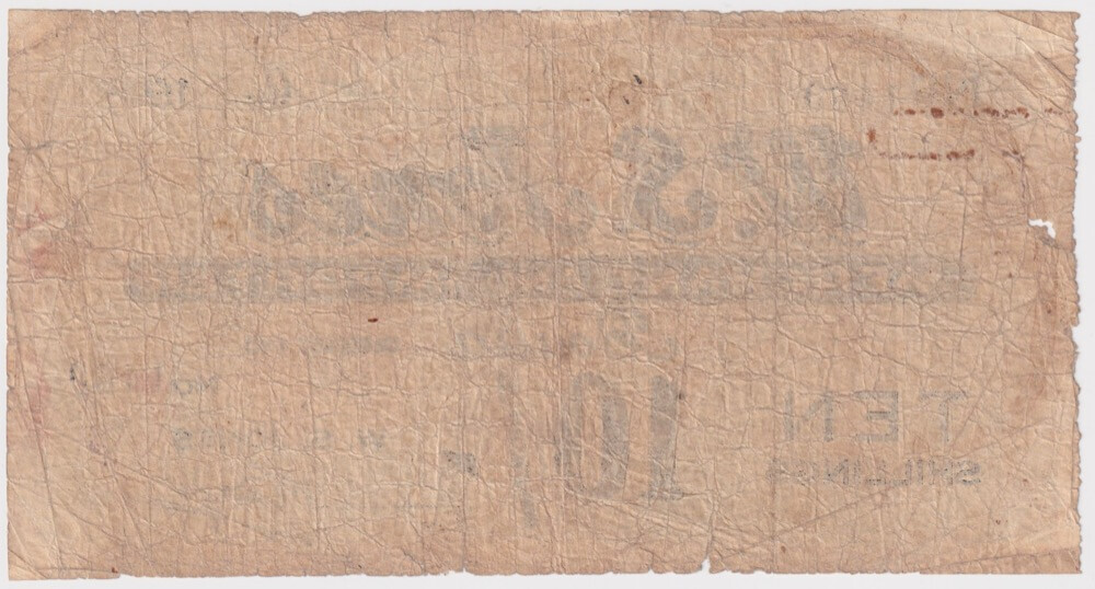 WS Jones (Boulia) 1938 10 Shilling Shinplaster Fine