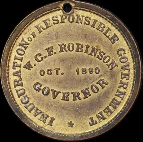 Western Australia 1890 Gilt Commemorative Medal Proclamation of WA Responsible Government C# 1890/4