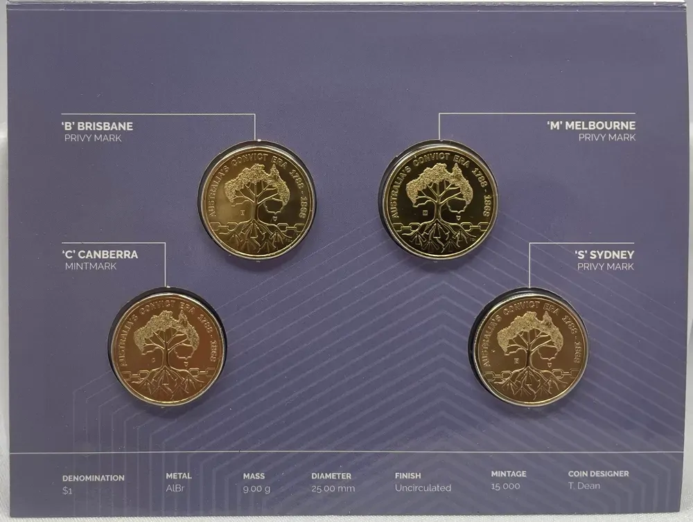 2018 1 Dollar 4 Coin Privy Mark Set Rascals and Ratbags