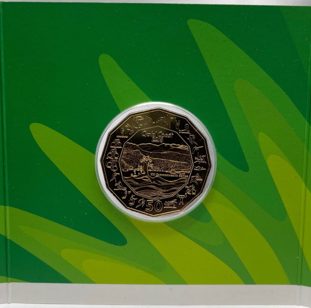 2018 Gold Plated 50 Cent Uncirculated Coin Gold Coast Commonwealth Games