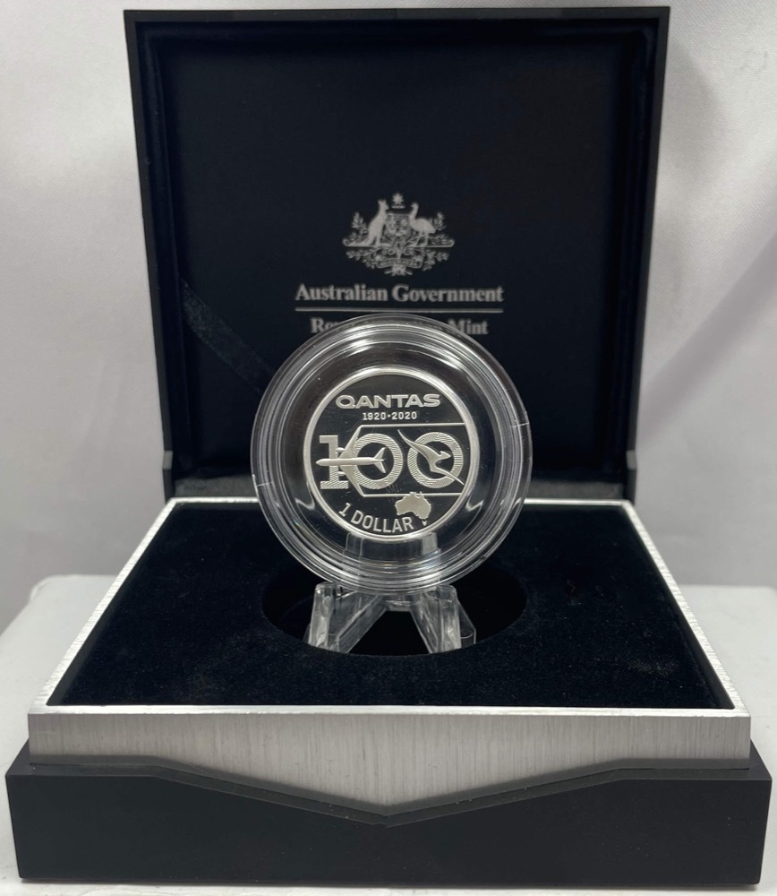 2020 One Dollar Silver Proof Coin Qantas 100 Years product image