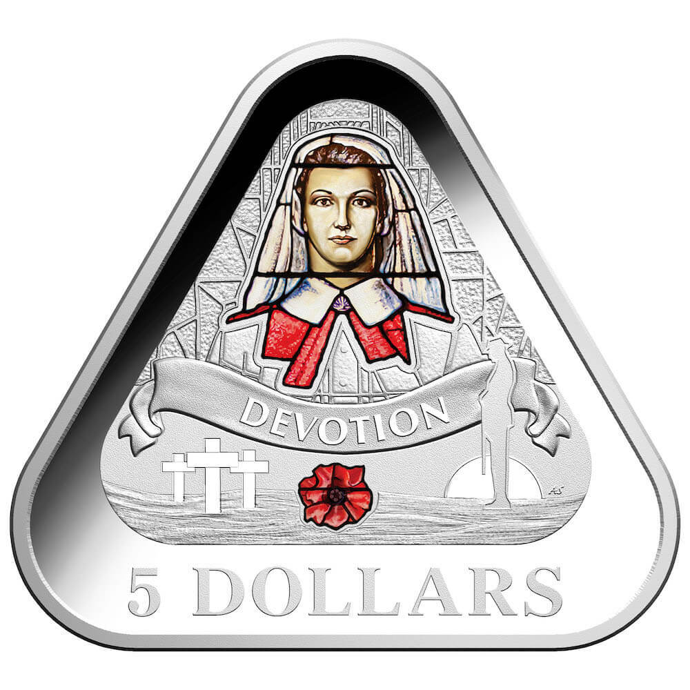 2017 Silver 5 Dollar Triangular Proof Coin Front Line Angels product image