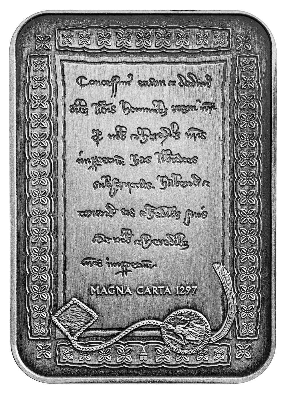 2015 Silver Antique Rectangular Coin Magna Carta 800th Anniversary product image