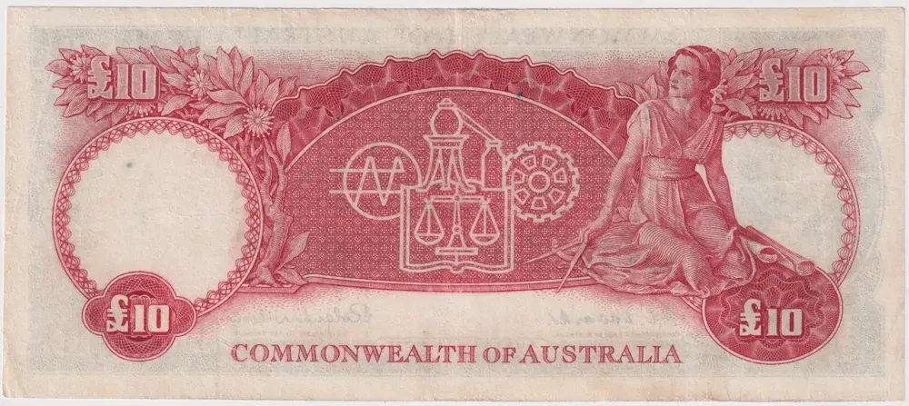 1954 Ten Pound Coombs/Wilson WA/00 First Prefix R62F Fine