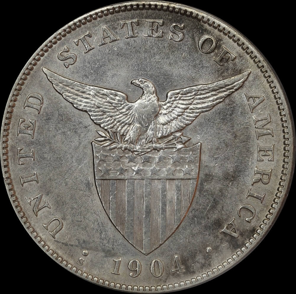 Philippines 1904 Silver Peso KM# 168 PCGS AU55 product image
