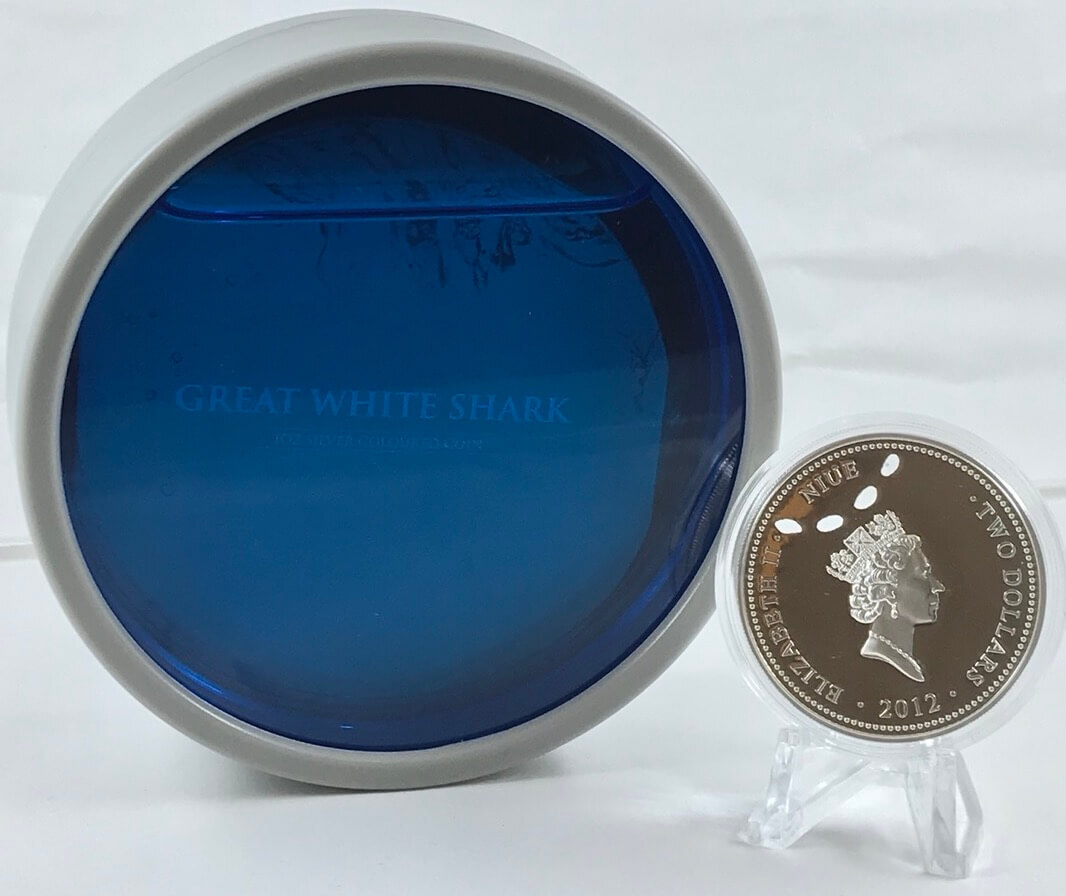 Niue 2012 Silver 1oz Proof Coin Great White Shark product image