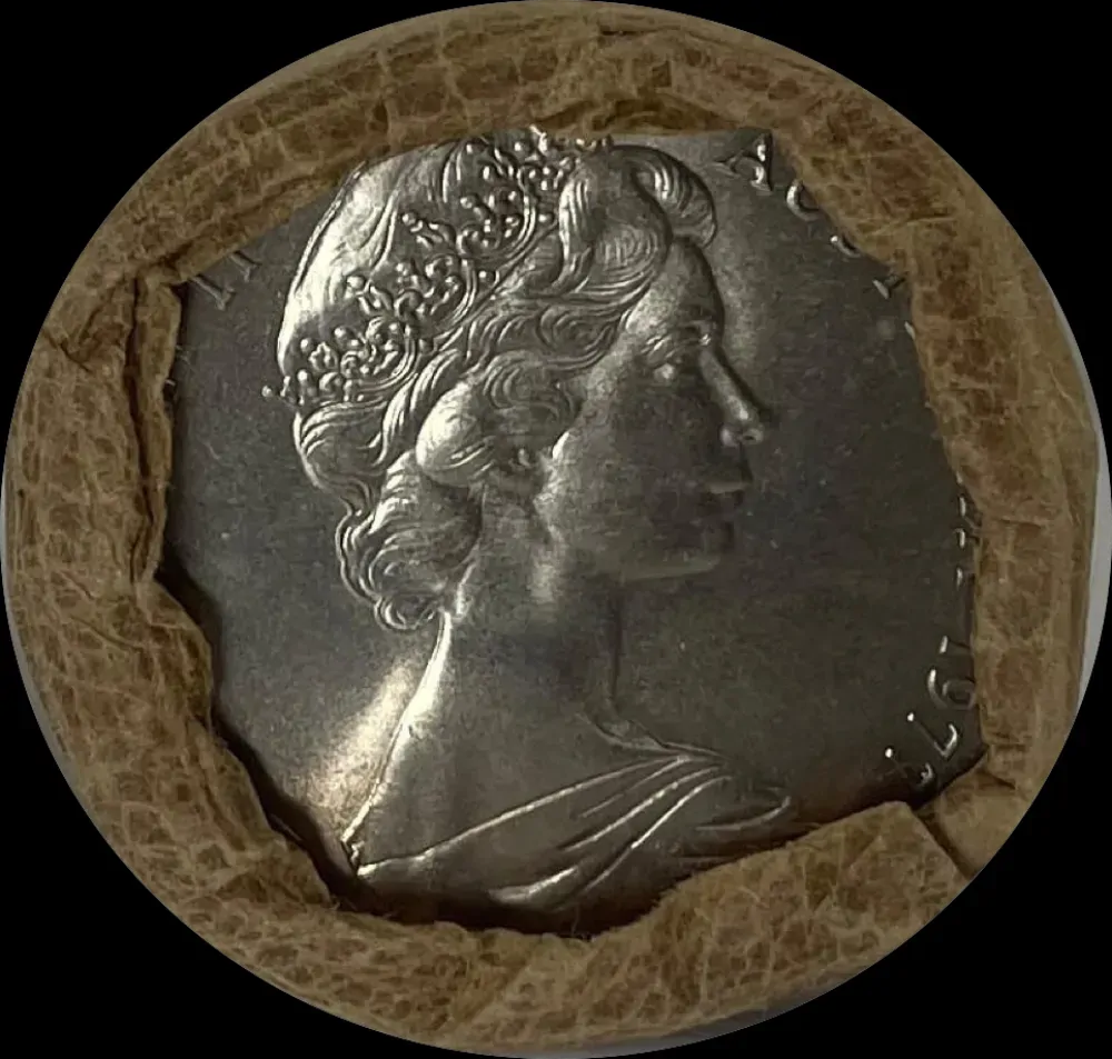 1977 50 Cent Coin Mint Roll QEII Silver Jubilee Heads/Heads