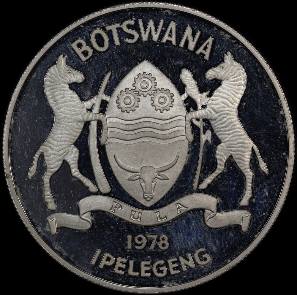 Botswana 1978 Silver Proof 10 Pula - Antelope KM# 12a  product image