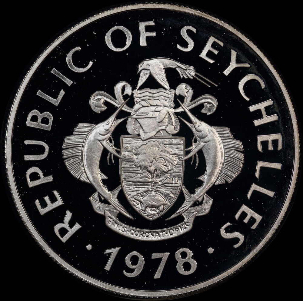 Seychelles 1978 Silver Proof 50 Rupees - fish KM# 39  product image