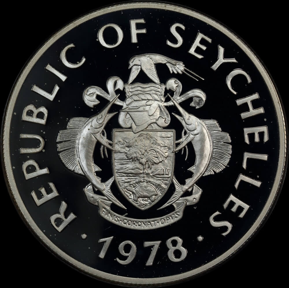 Seychelles 1978 Silver Proof 100 Rupees - birds KM# 40  product image