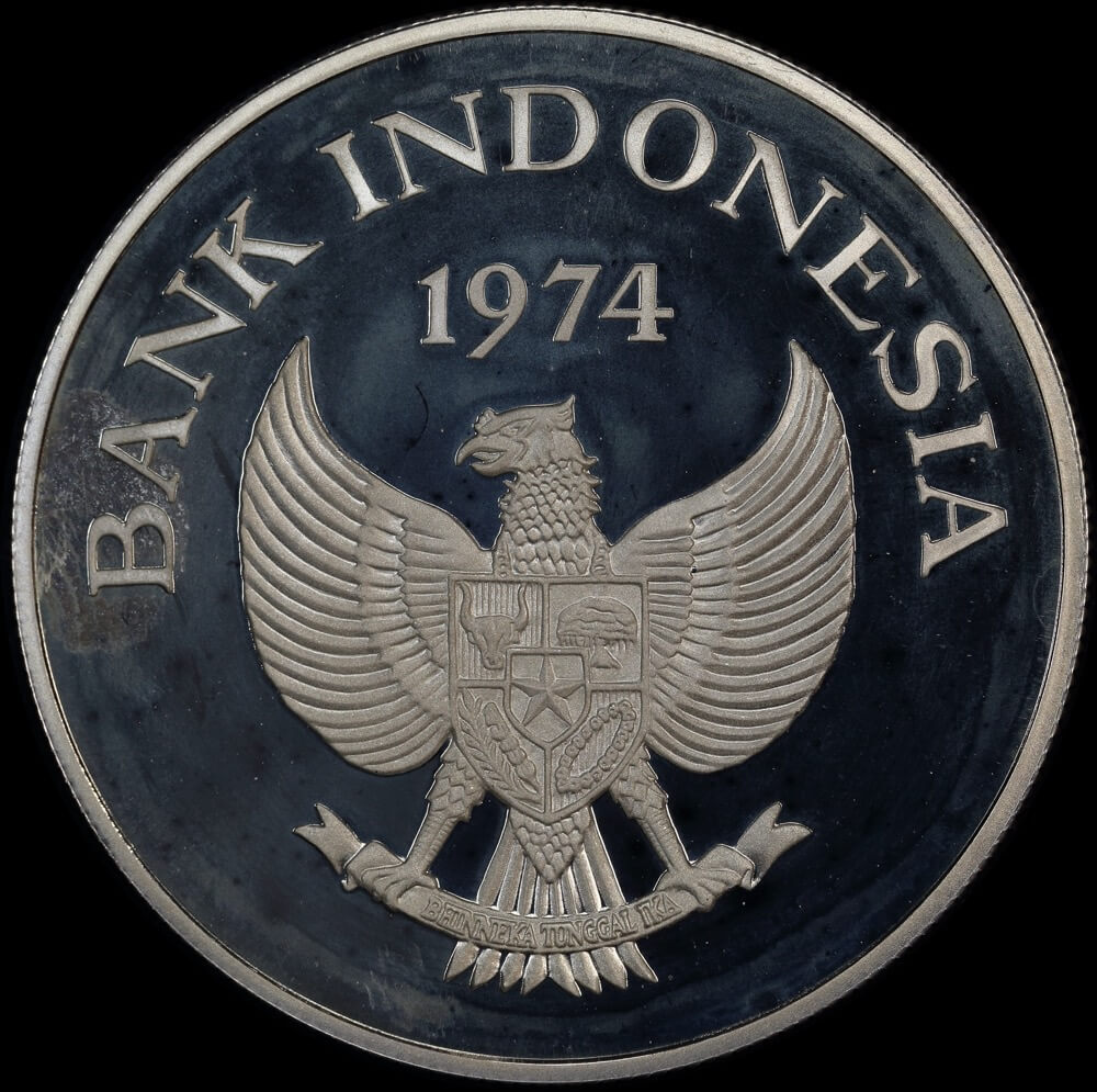 Indonesia 1974 Silver Proof 5,000 Rupiah - Orangutan KM# 40a  product image