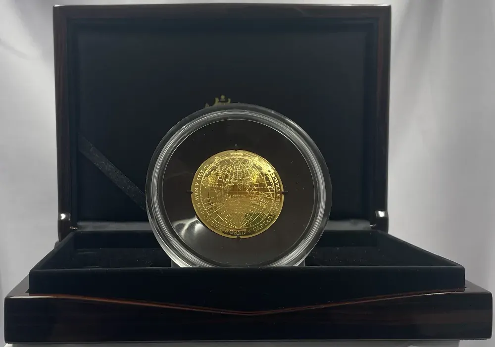 2018 Gold 100 Dollar Domed Proof Coin 1812 - A New Map of the World product image
